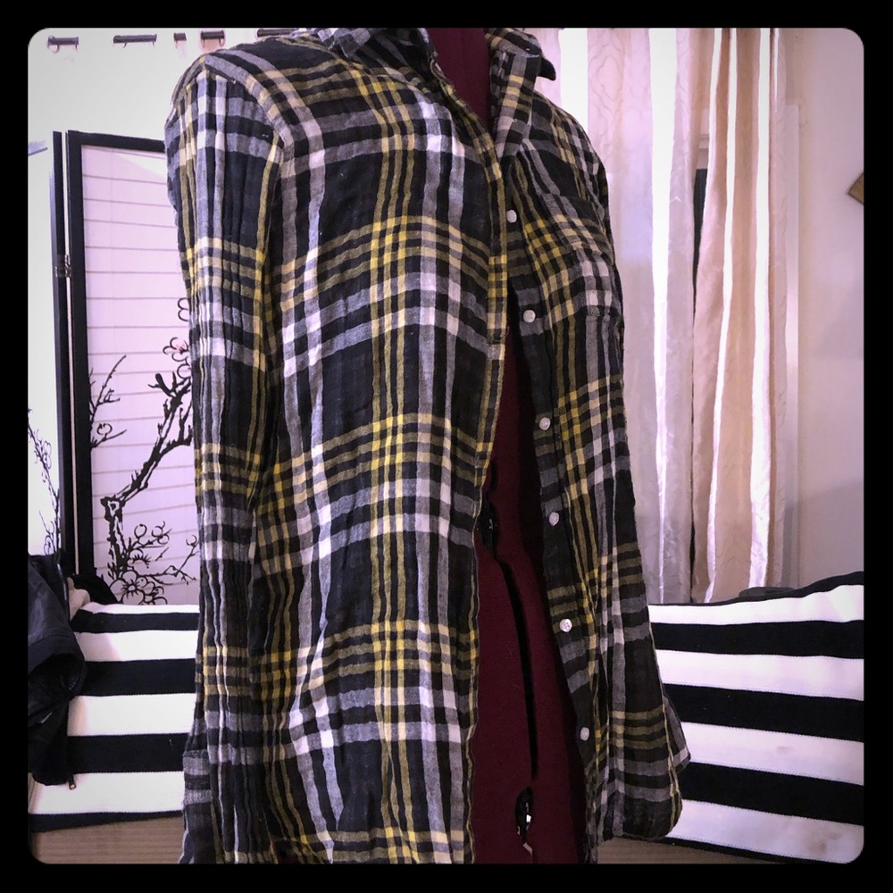 Plaid button shirt